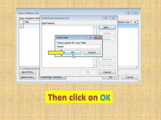Mail Merge in Microsoft Word