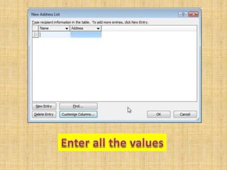 Mail Merge in Microsoft Word
