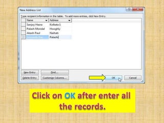 Mail Merge in Microsoft Word