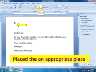 Mail Merge in Microsoft Word