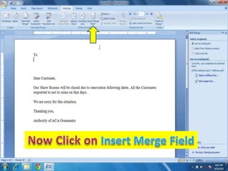Mail Merge in Microsoft Word