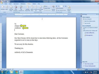 Mail Merge in Microsoft Word