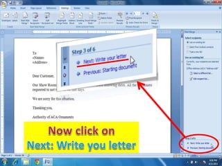 Mail Merge in Microsoft Word