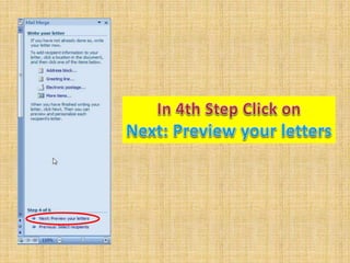 Mail Merge in Microsoft Word