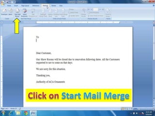 Mail Merge in Microsoft Word