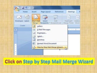Mail Merge in Microsoft Word