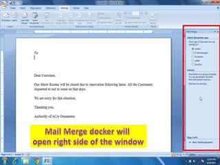 Mail Merge in Microsoft Word
