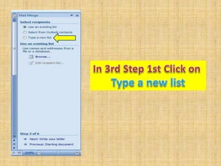 Mail Merge in Microsoft Word