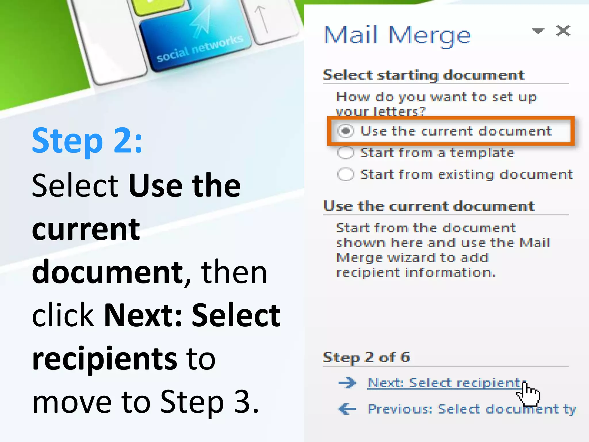 Mail merge PPTX Email