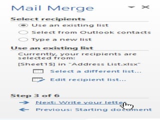 Mail merge