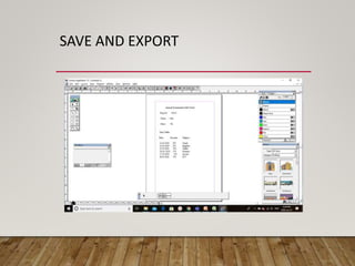 SAVE AND EXPORT
 