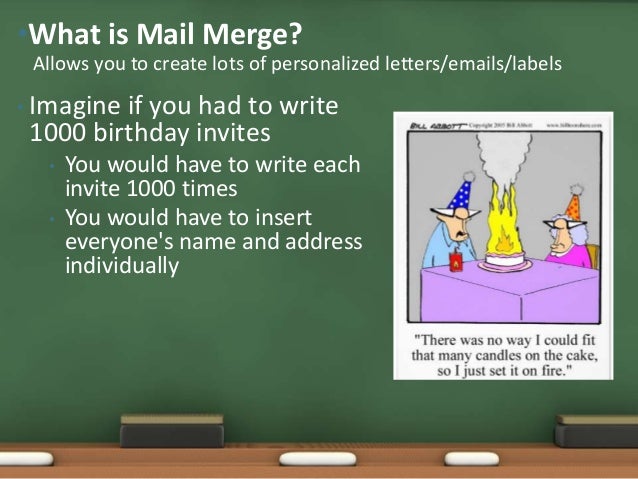 How to write a mail merge