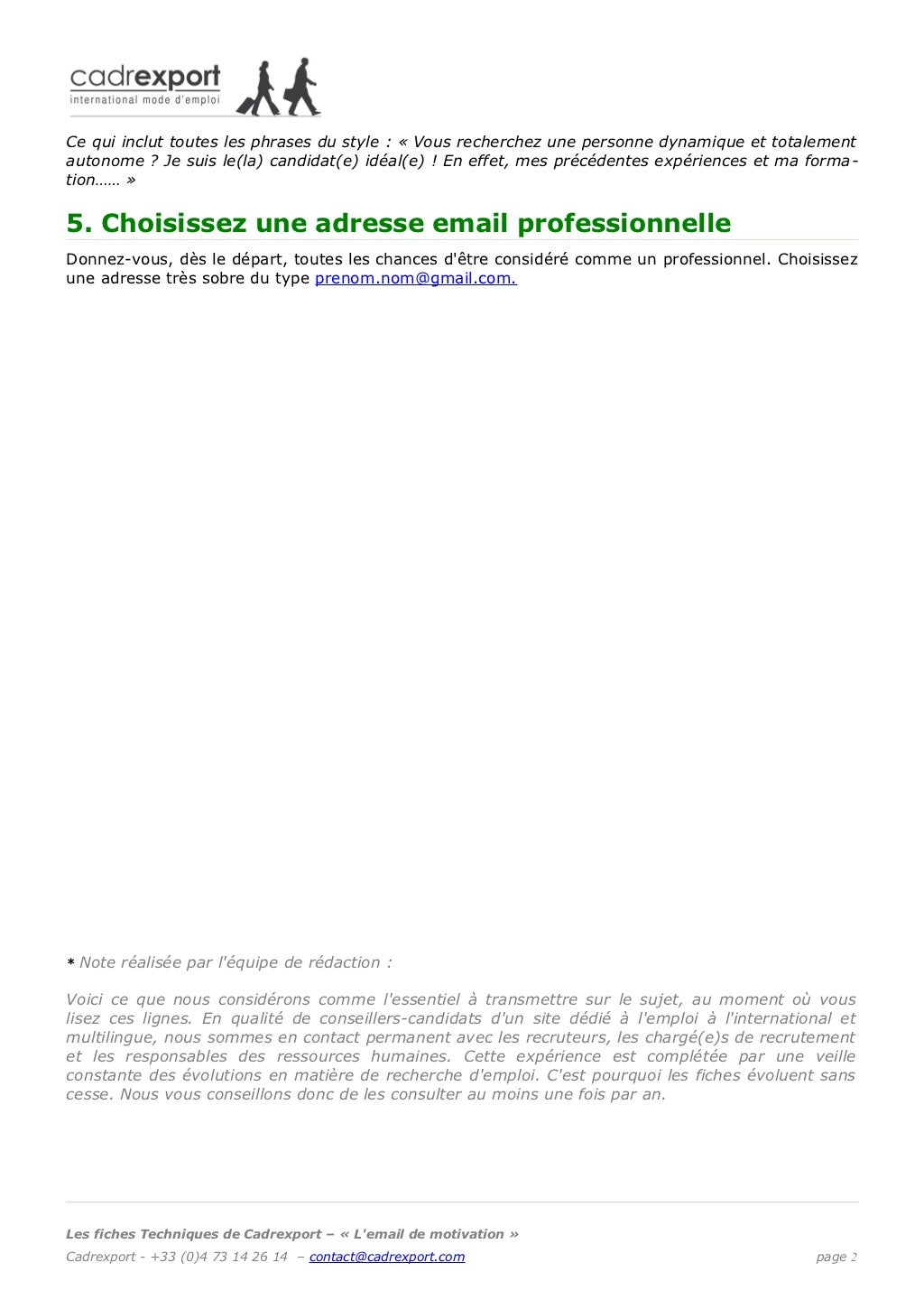 Mail motivation