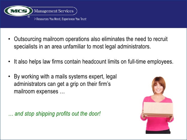 Mailroom Best Practices MCS Management Services.