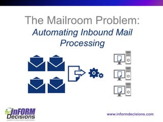 www.informdecisions.com
The Mailroom Problem:
Automating Inbound Mail
Processing
 