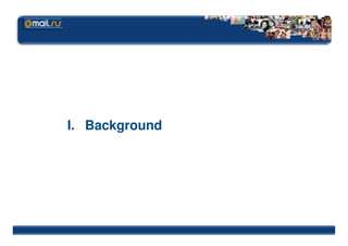 I. Background
 