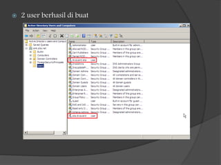  2 user berhasil di buat
 