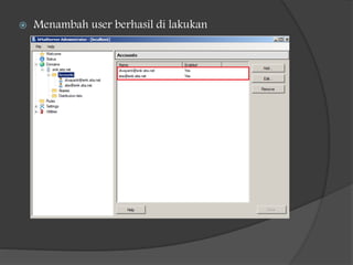  Menambah user berhasil di lakukan
 