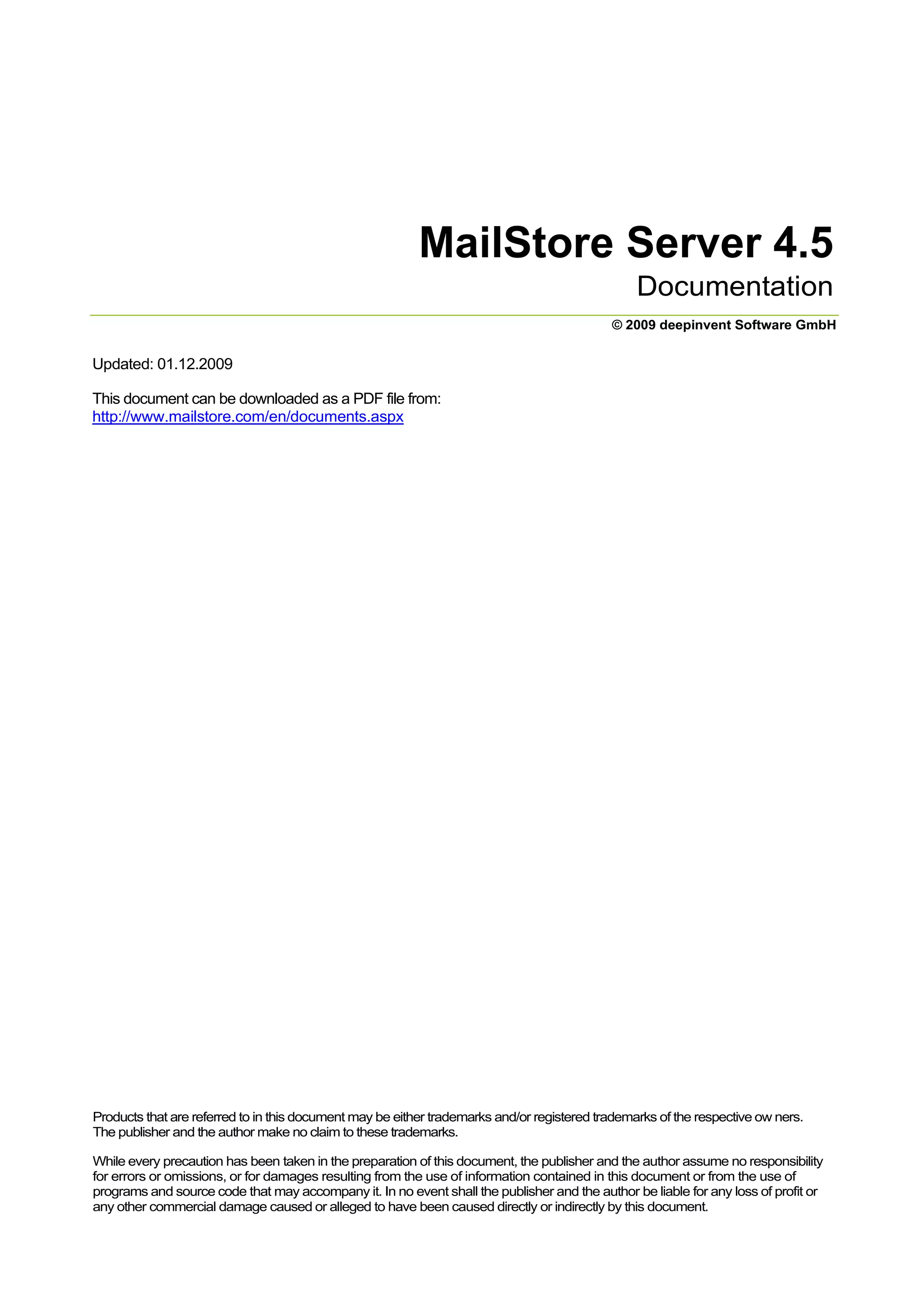 Mail store server4 manual-en | DOCX