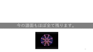 今の譜面もほぼ全て残ります。
33
 