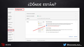 ¿Dónde están?
@maimolina_#CW18
 