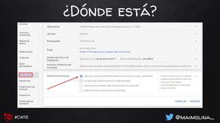 ¿Dónde está?
@maimolina_#CW18
 