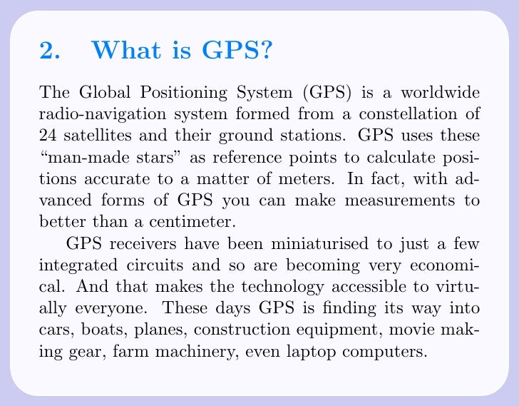 Basics of GPS
