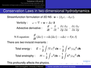 Large scale coherent structures and turbulence in quasi-2D hydrodynamic ...