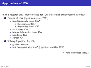 Independent Component Analysis | PDF