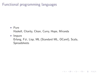 A brief introduction to functional programming | PPT