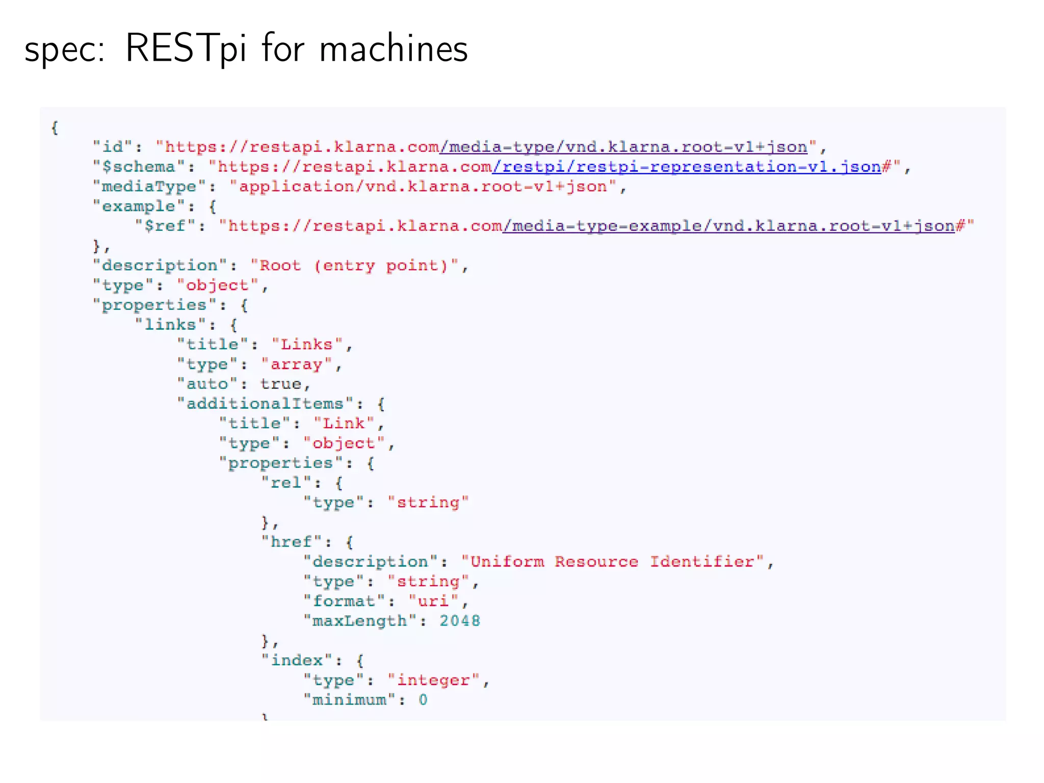 spec: RESTpi for machines
 