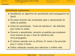 Redes neurais em finanças