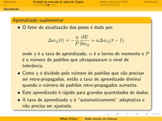 Redes neurais em finanças