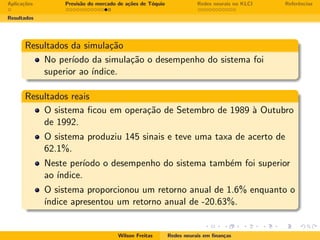 Redes neurais em finanças