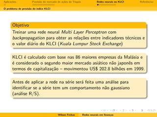 Redes neurais em finanças