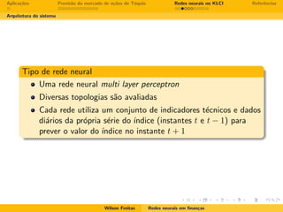 Redes neurais em finanças