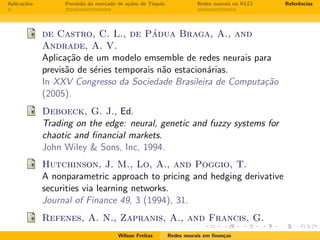 Redes neurais em finanças