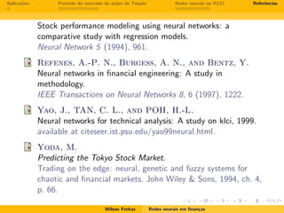 Redes neurais em finanças