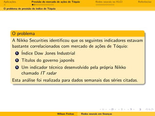 Redes neurais em finanças