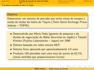 Redes neurais em finanças