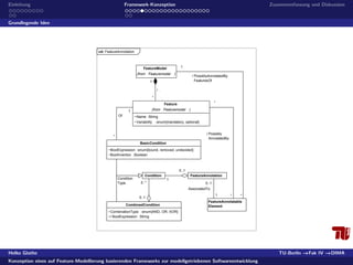 Konzeption eines auf Feature-Modellierung basierenden Frameworks zur modellgetriebenen Softwareentwicklung 