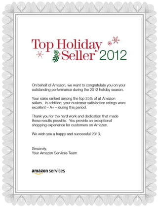 Top Holiday Seller on Amazon 2012 Online shopping