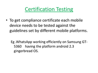 software testing on whatsapp | PPTX