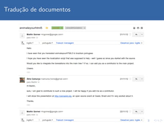 Traduc¸˜ao de documentos
 
