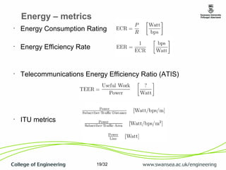 Energy Efficiency of Telecom Networks | PDF