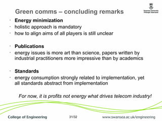Energy Efficiency of Telecom Networks | PDF