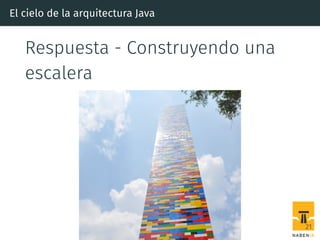 El cielo de la arquitectura Java
Respuesta - Construyendo una
escalera
21
 