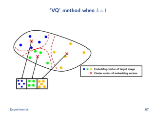 ’VQ’ method when k=1
Experiments 67
 