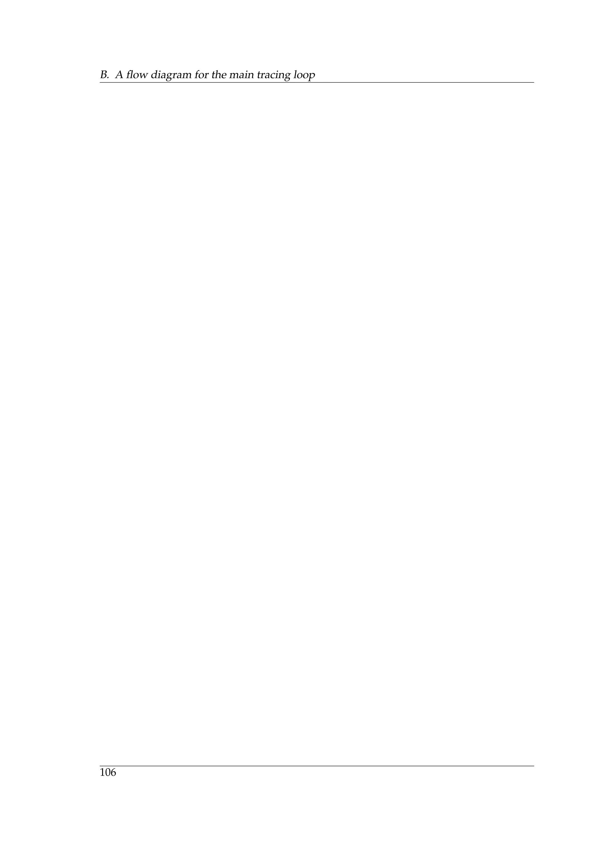 B. A ﬂow diagram for the main tracing loop
106
 