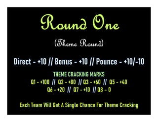 (Theme Round)
 
